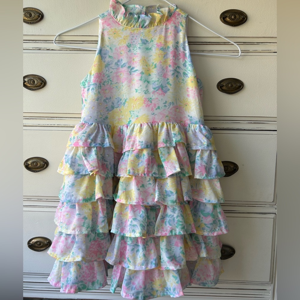 Janie & Jack Tiered Ruffle Floral Dress